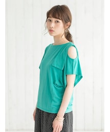 Green　Parks | ・LHELBIE リボンショルダープルオーバー(トップス)