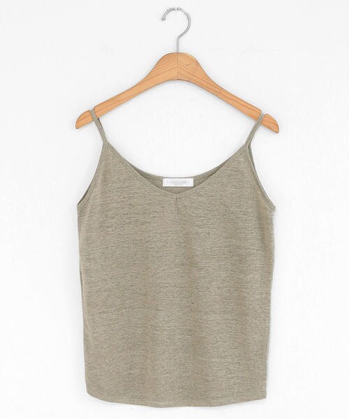 DHOLIC（ディーホリック）の「リネンVネックキャミソール（キャミソール・レディース・ブラック/ブルー/ホワイト/ブラウン/ベージュ・FREE）」の4枚目の写真
