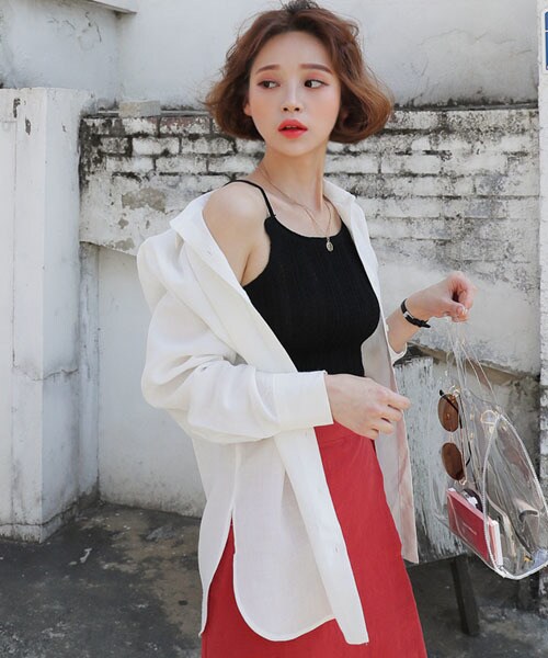 DHOLIC（ディーホリック）の「リネンワンポケットシャツ（シャツ/ブラウス・レディース・パープル/ホワイト/ベージュ/ブルー/その他・FREE）」の2枚目の写真