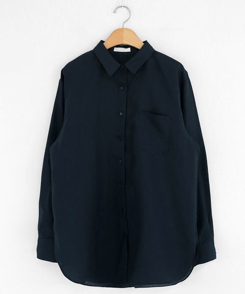 DHOLIC（ディーホリック）の「リネンワンポケットシャツ（シャツ/ブラウス・レディース・パープル/ホワイト/ベージュ/ブルー/その他・FREE）」の5枚目の写真