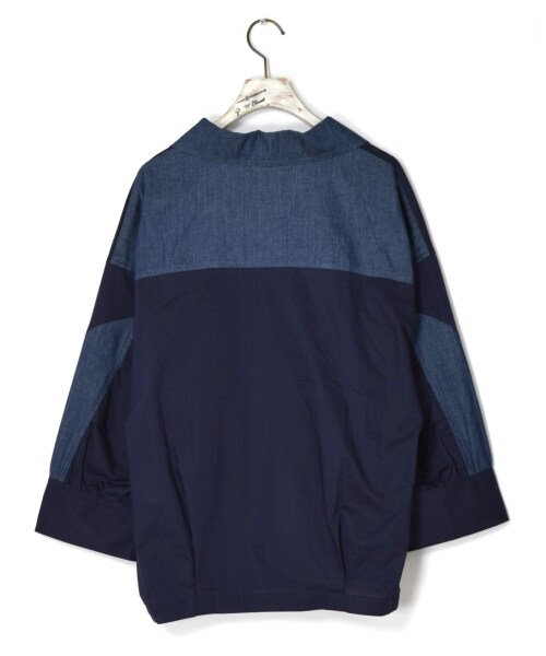 w closet（ダブルクローゼット）の「異素材切替シャツ羽織り（ジャケット/アウター・レディース・キナリ/ベージュ/カーキ/ネイビー・FREE）」の8枚目の写真