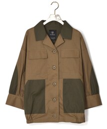 w closet | 異素材切替シャツ羽織り(ジャケット/アウター)