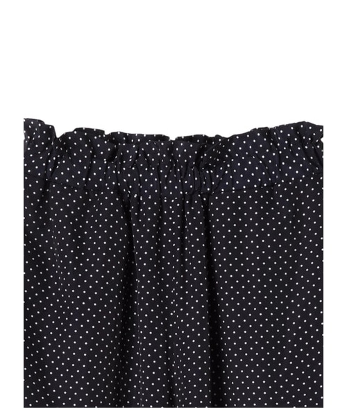 Green　Parks（グリーンパークス）の「・ドットワイドパンツ（パンツ・オフホワイト/ブラック/ネイビー・F）」の4枚目の写真