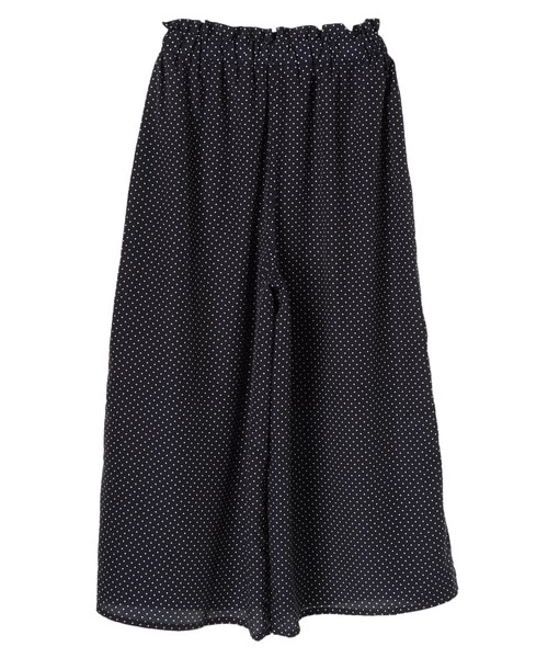 Green　Parks（グリーンパークス）の「・ドットワイドパンツ（パンツ・オフホワイト/ブラック/ネイビー・F）」の3枚目の写真