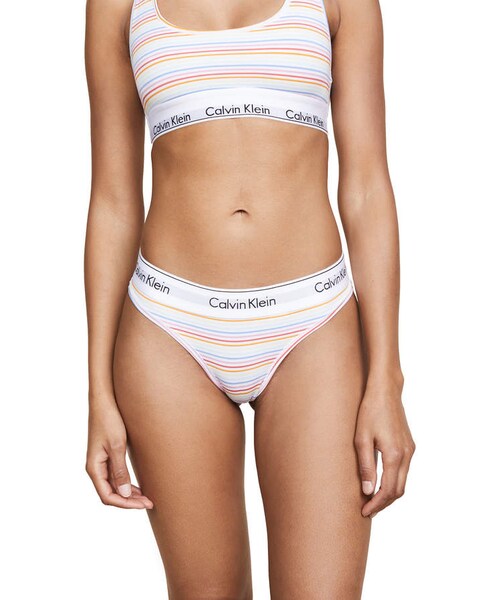 Calvin Klein Underwear,Calvin Klein Underwear Prism Stripe Thong - WEAR