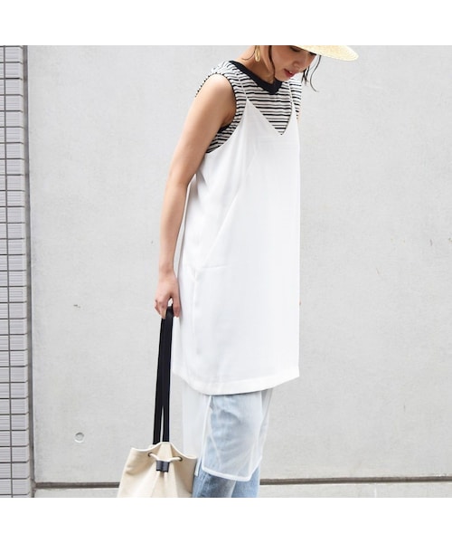 no brand（ノーブランド）の「【 MORE SALE 】チュールドッキングキャミOP（ワンピース・レディース・その他）」の3枚目の写真