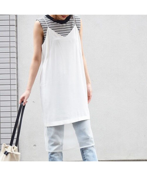 no brand（ノーブランド）の「【 MORE SALE 】チュールドッキングキャミOP（ワンピース・レディース・その他）」の10枚目の写真