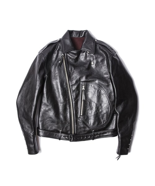 ジャケット・アウター Atlast&co leather togs black horsehide FREEWHEELERS（フリーホイーラーズ）の「[Leather Togs]Horsehide