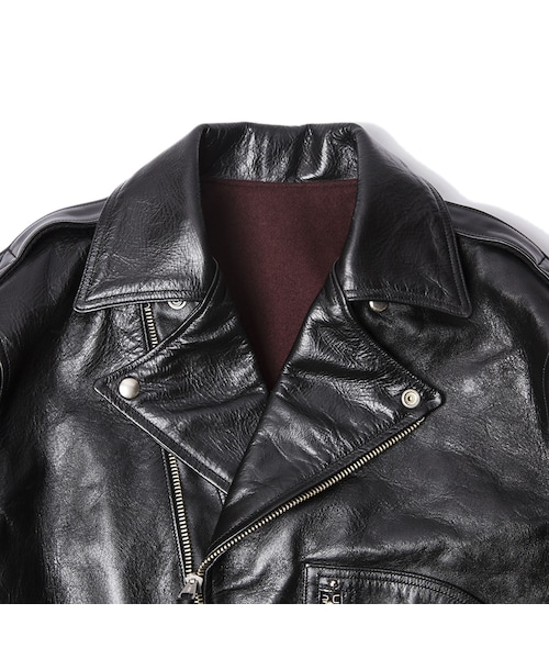 ジャケット・アウター Atlast&co leather togs black horsehide At Last & Co. Lot 762 Leather Togs Horsehide Jacket – BROGUE