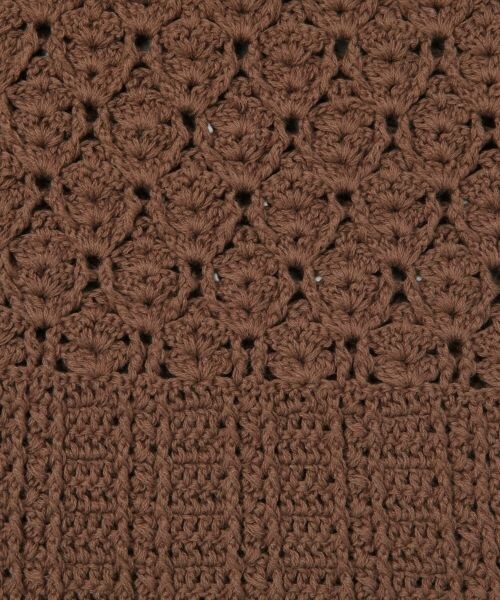 laboratory work（ラボラトリーワーク）の「カギ針ノースリプルオーバー（トップス・ホワイト/ブラウン/イエロー）」の17枚目の写真