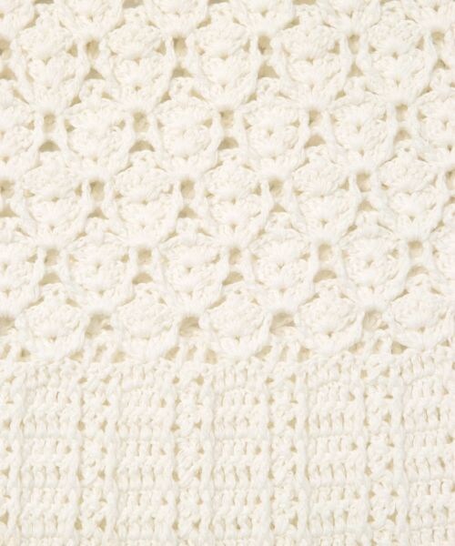 laboratory work（ラボラトリーワーク）の「カギ針ノースリプルオーバー（トップス・ホワイト/ブラウン/イエロー）」の15枚目の写真