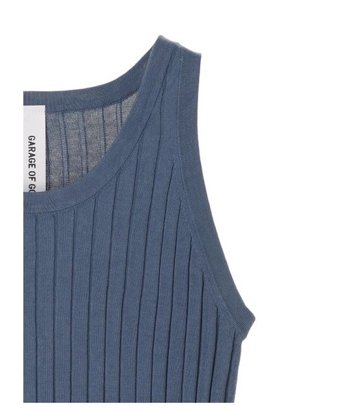 GARAGE OF GOOD CLOTHING（ガレージオブグッドクロージング）の「OLG リブタンクトップ（トップス・ホワイト/ブラック/ブラウン/ダークブル・F）」の4枚目の写真