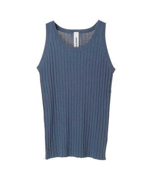 GARAGE OF GOOD CLOTHING（ガレージオブグッドクロージング）の「OLG リブタンクトップ（トップス・ホワイト/ブラック/ブラウン/ダークブル・F）」の9枚目の写真