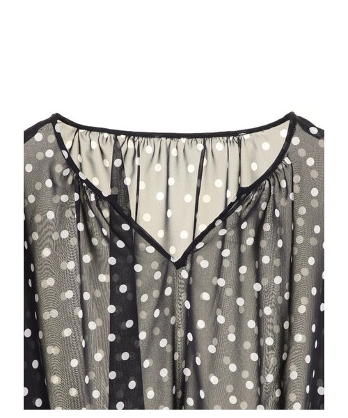 GARAGE OF GOOD CLOTHING（ガレージオブグッドクロージング）の「joa ドットブラウス（トップス・ブラック/ネイビー・F）」の3枚目の写真