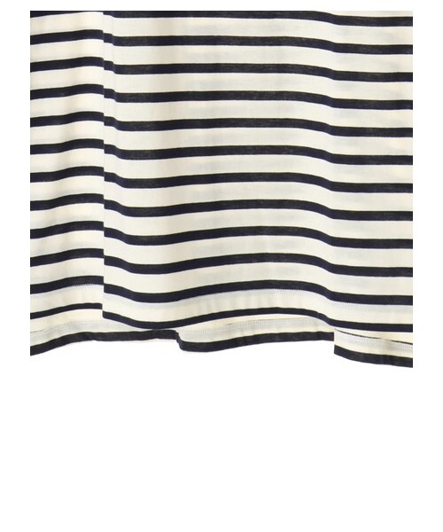 E hyphen world gallery(イーハイフンワールドギャラリー)の「・ドロップショルダーTワンピース(ワンピース/ドレス・オフホワイト/ブラック/カーキ/ボーダーアイボリー/ボーダーネイビー・F)」の5枚目の写真