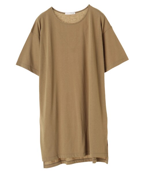 E hyphen world gallery(イーハイフンワールドギャラリー)の「・ドロップショルダーTワンピース(ワンピース/ドレス・オフホワイト/ブラック/カーキ/ボーダーアイボリー/ボーダーネイビー・F)」の8枚目の写真