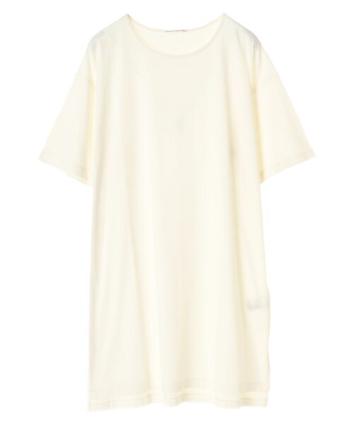 E hyphen world gallery(イーハイフンワールドギャラリー)の「・ドロップショルダーTワンピース(ワンピース/ドレス・オフホワイト/ブラック/カーキ/ボーダーアイボリー/ボーダーネイビー・F)」の6枚目の写真