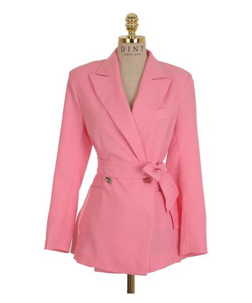 DINT（ディント）の「バックパックひらきポイントジャケット（その他アウター・レディース・블랙/화이트/핑크・one(44~66size)）」の4枚目の写真