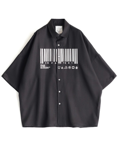 SHAREEF（シャリーフ）の「【6/30入荷予定】"BARCODE"半袖ビッグシャツ（その他・メンズ・BLK/WHT・1/2）」の3枚目の写真