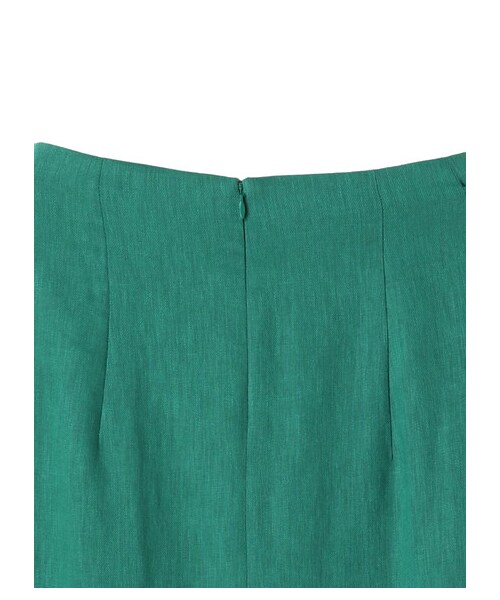 GARAGE OF GOOD CLOTHING(ガレージオブグッドクロージング)の「&L ウエストリボン巻き風Iラインスカート(スカート・グリーン/パープル・36/38)」の6枚目の写真