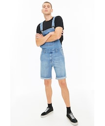 FOREVER 21 | [MEN]デニムショートオーバーオール(その他)
