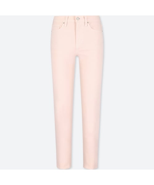 UNIQLO（ユニクロ）の「ハイライズシガレットジーンズ（カラー・丈長め82cm）＋EC（デニムパンツ・レディース・BLUE 61/PINK 10・23/34/22/27/29/32/30/24/26/28/25/21/36）」の2枚目の写真