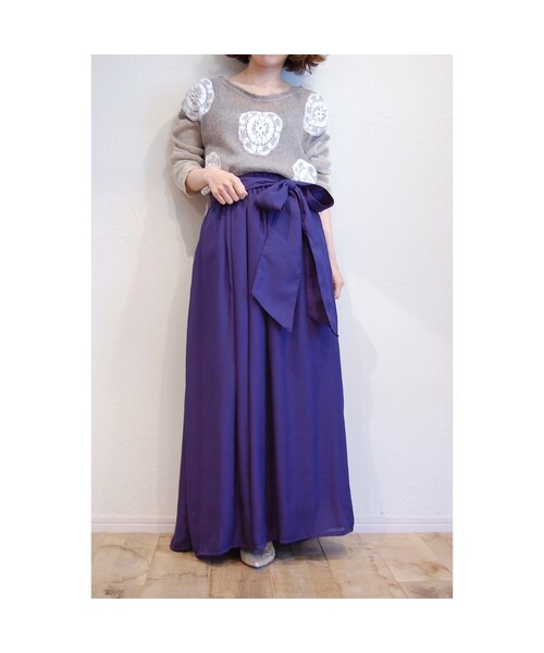 STORES.jp（ストアーズドットジェーピー）の「ギャザーロングスカート（スカート・レディース・その他）」の2枚目の写真