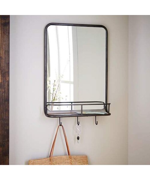 west elm（ウエストエルム）の「Entryway Mirror + Hooks（ミラー）」 WEAR