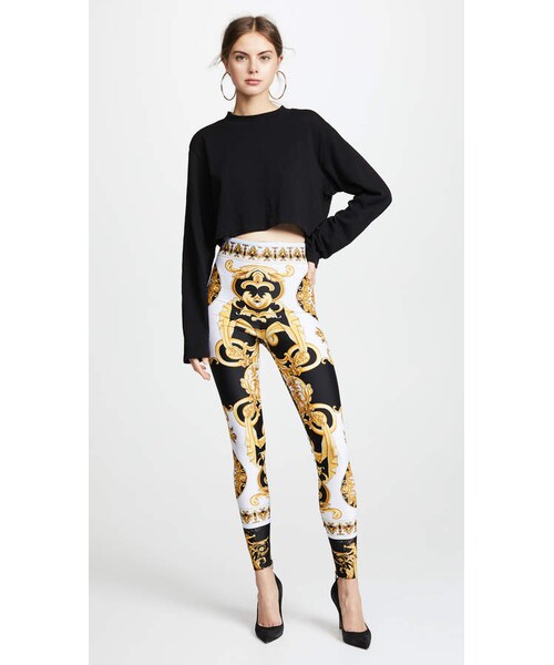 スパッツ・レギンス VERSACE Leggings Black 90s Vintage Logo Leggings by Versace Underwear on Sale