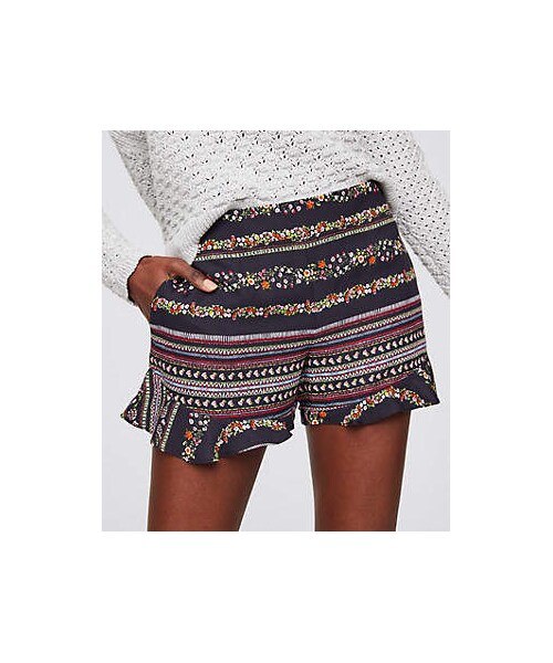 loft ruffle shorts