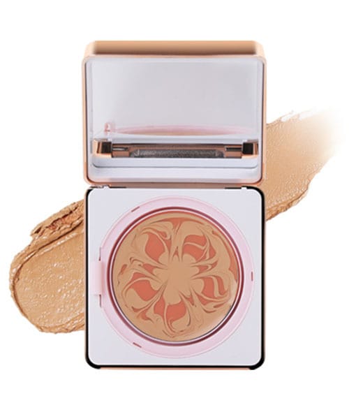 DHOLIC（ディーホリック）の「VAVI MELLOピンクピーチマーブルパクト（ファンデーション・レディース・ベージュ/ブラウン・ONE）」の2枚目の写真