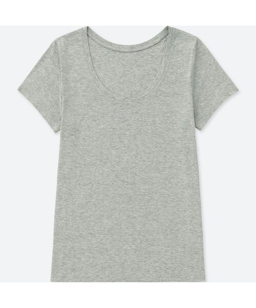 UNIQLO（ユニクロ）の「カラークルーネックT（半袖）（Tシャツ/カットソー・レディース・WHITE 00/GRAY 03/BLACK 09/NAVY 69・M/S/XL/L）」の4枚目の写真