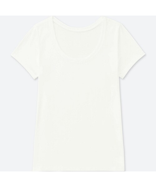 UNIQLO（ユニクロ）の「カラークルーネックT（半袖）（Tシャツ/カットソー・レディース・WHITE 00/GRAY 03/BLACK 09/NAVY 69・M/S/XL/L）」の2枚目の写真