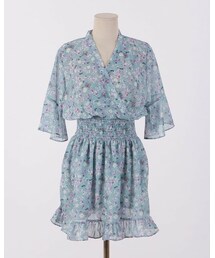 D&B By DABAGIRL | シャーリングフラワー柄ワンピース(ワンピース)