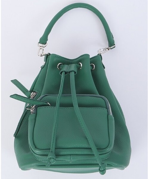 D&B By DABAGIRL（-）の「シンプルミニバケットバッグ（ショルダーバッグ・レディース・ホワイト/グリーン/ブラック・FREE）」の3枚目の写真