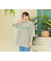 HOTPING | フロントレタリングラウンドネックTシャツ(Tシャツ/カットソー)