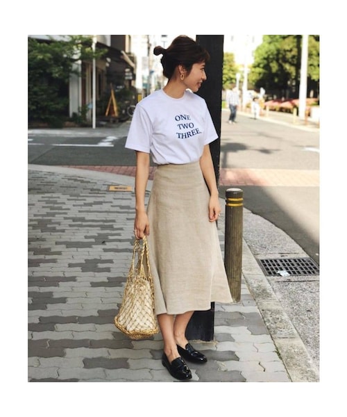 Handmade（ハンドメイド）の「ONE TWO THREE logo-T（Tシャツ/カットソー・レディース・その他）」の2枚目の写真