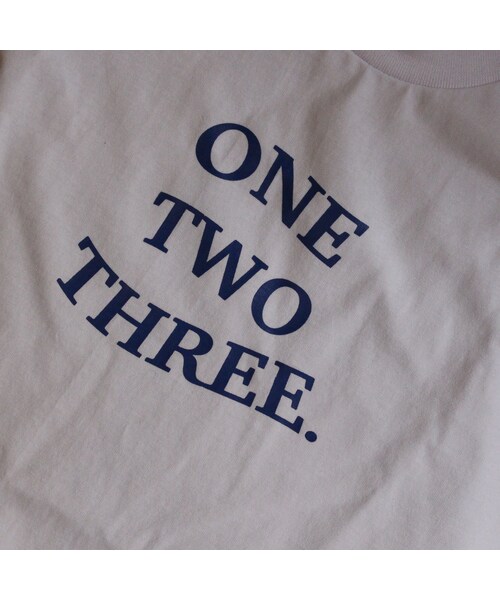 Handmade（ハンドメイド）の「ONE TWO THREE logo-T（Tシャツ/カットソー・レディース・その他）」の4枚目の写真