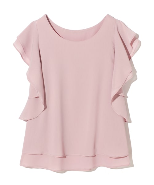 GRL（グレイル）の「ラッフルスリーブブラウス（シャツ/ブラウス・レディース・オフホワイト/ブラック/ピンク・F）」の3枚目の写真