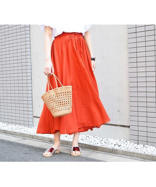 no brand(ノーブランド)の「【SALE】コットンカラーギャザーアシメSK(スカート・レディース・その他)」の1枚目の写真