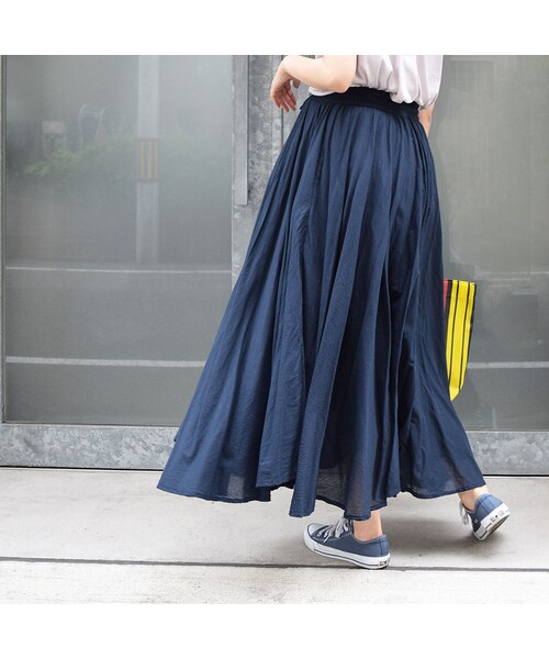 no brand(ノーブランド)の「【SALE】コットンカラーギャザーアシメSK(スカート・レディース・その他)」の9枚目の写真