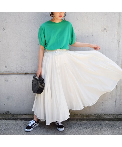 no brand(ノーブランド)の「【SALE】コットンカラーギャザーアシメSK(スカート・レディース・その他)」の3枚目の写真