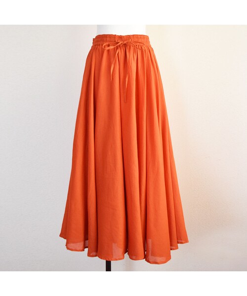 no brand(ノーブランド)の「【SALE】コットンカラーギャザーアシメSK(スカート・レディース・その他)」の6枚目の写真