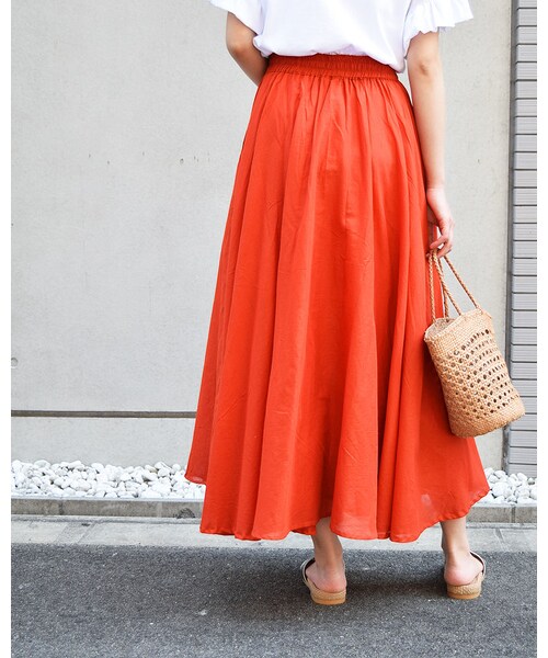 no brand(ノーブランド)の「【SALE】コットンカラーギャザーアシメSK(スカート・レディース・その他)」の14枚目の写真