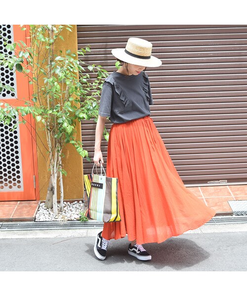 no brand(ノーブランド)の「【SALE】コットンカラーギャザーアシメSK(スカート・レディース・その他)」の16枚目の写真