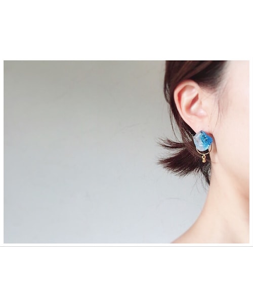 【SALUT DE MIEL】M solar earring ER12〜Mソーラーピアス ハートピアス/ステンレススチール（ピアス（両耳用））｜un/neu