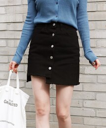 DHOLIC | アンバランスボタンミニスカート(スカート)