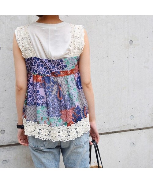no brand（ノーブランド）の「【 MORE SALE 】プリントシフォン×レースキャミ（シャツ/ブラウス・レディース・その他）」の12枚目の写真