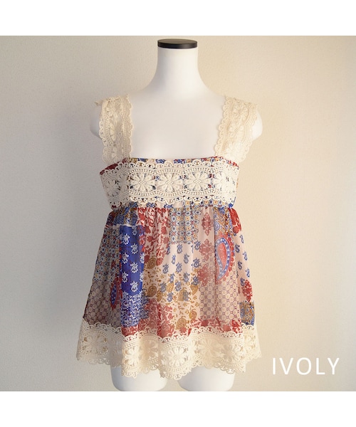 no brand（ノーブランド）の「【 MORE SALE 】プリントシフォン×レースキャミ（シャツ/ブラウス・レディース・その他）」の5枚目の写真