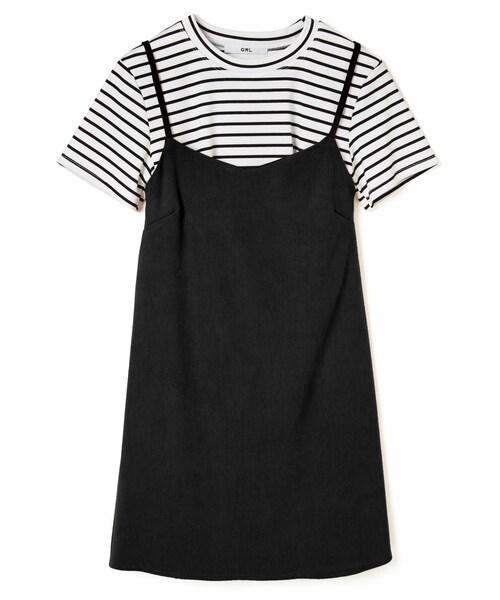 Grl グレイル の ボーダートップス キャミワンピースセットアップ ワンピース Wear